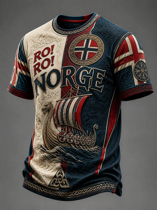 Vintage norsk “Forward” RO! RO! Uformell T-skjorte