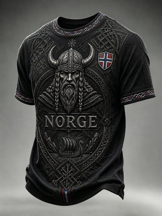 Retro norsk viking klassisk T-shirt