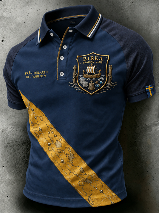 Mäns svenska vikingar Konst Print Polo tröj