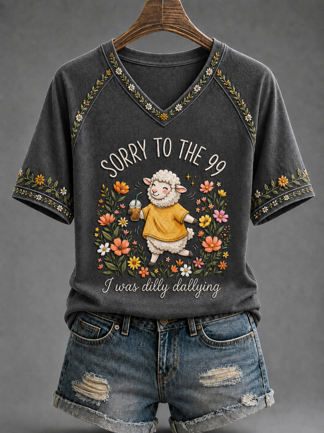 Kvinnors roliga kristna Jag var Dilly Dallying Short Sleeve T-shirt