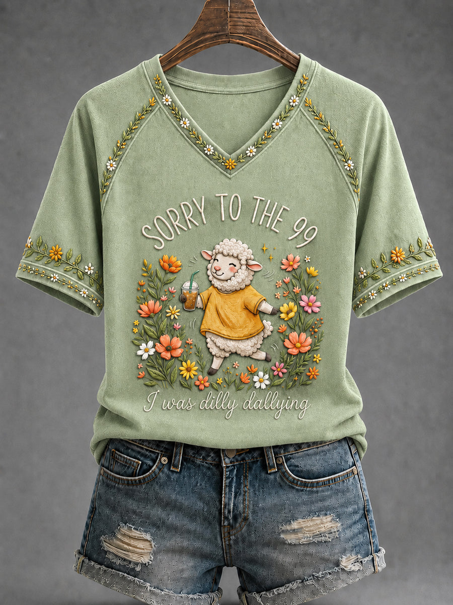 Kvinnors roliga kristna Jag var Dilly Dallying Short Sleeve T-shirt