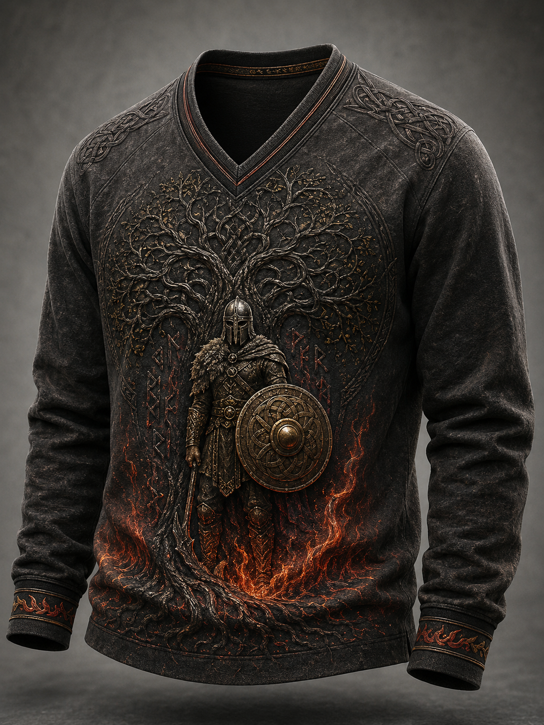 Herrens svenska vikingar lång ärm T-shirt