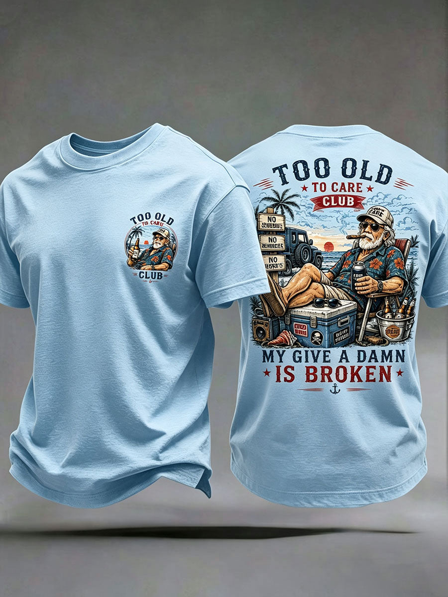 Mäns 'min bryr sig a fanns är trasig' T-shirts