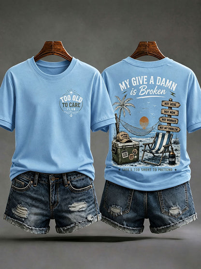 Kvinnors 'min bryr sig a fanns är trasig' T-shirts