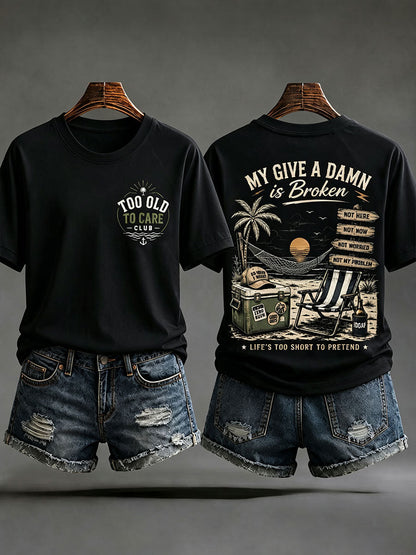 Kvinnors 'min bryr sig a fanns är trasig' T-shirts