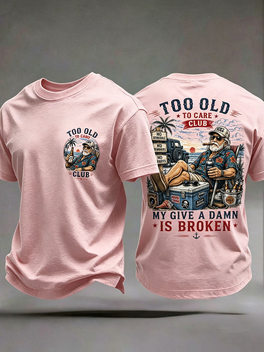 Mäns 'min bryr sig a fanns är trasig' T-shirts