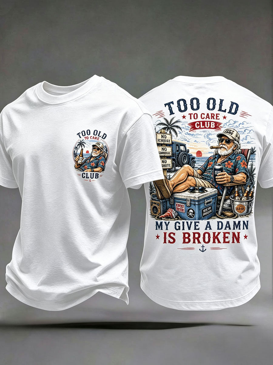 Mäns 'min bryr sig a fanns är trasig' T-shirts