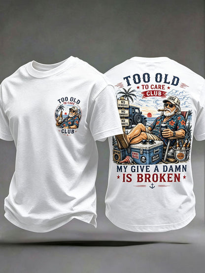 Mäns 'min bryr sig a fanns är trasig' T-shirts