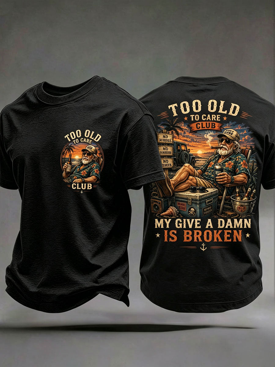 Mäns 'min bryr sig a fanns är trasig' T-shirts
