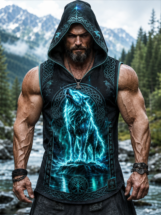 Viking ärmlösa huvad