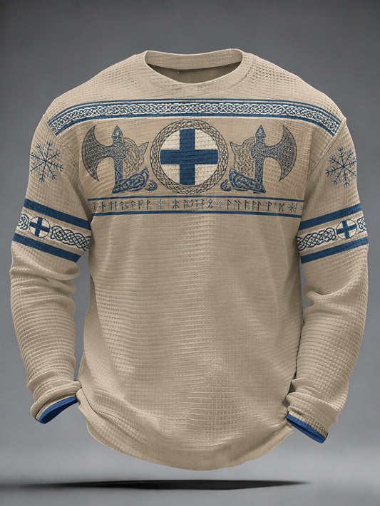 Herrlig finsk vikingpatriotisk konsttryckst-shirt