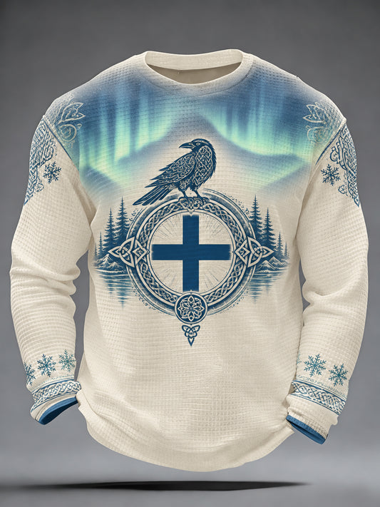 Herrlig finsk vikingpatriotisk konsttryckst-shirt
