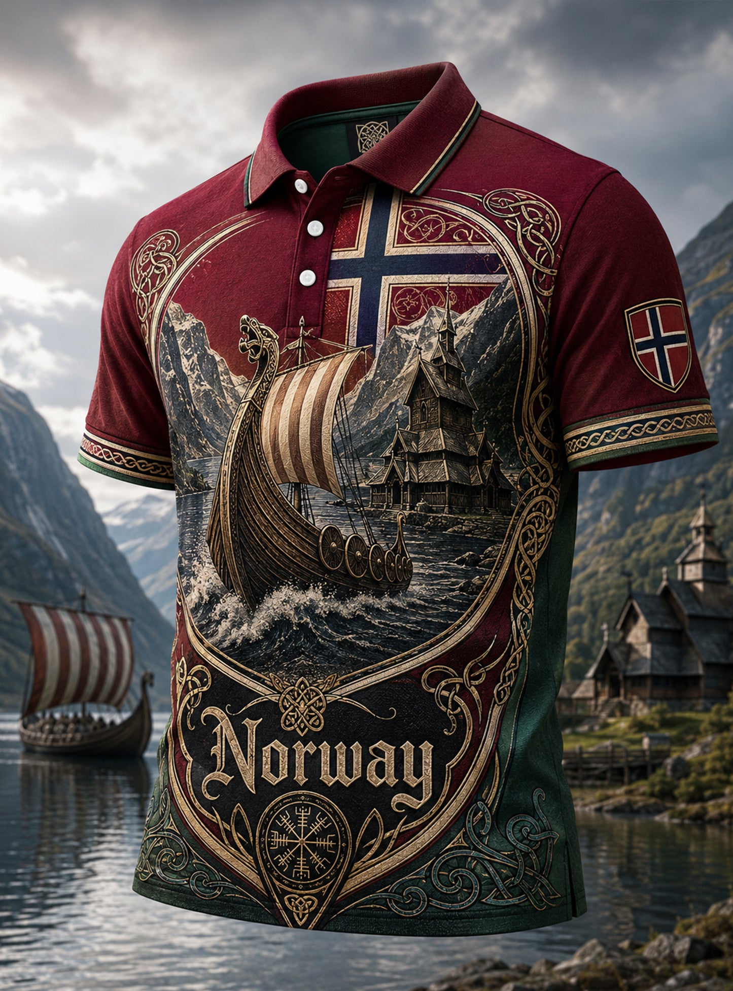 Mennesk viking kulturelement kunst Skriv ut Polo skjørte