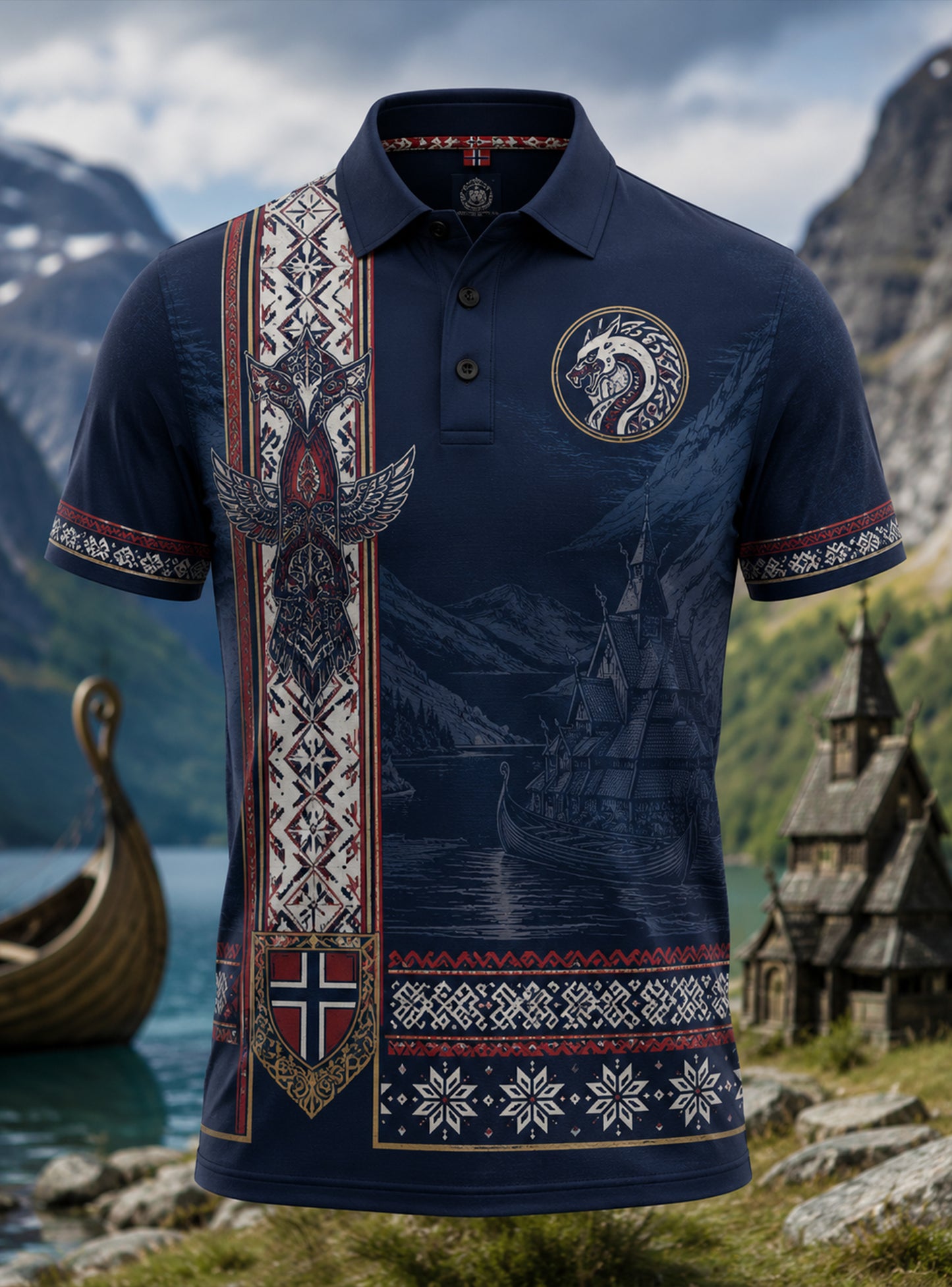 Menns norske kulturelement kunst Skriv ut Polo skjørt