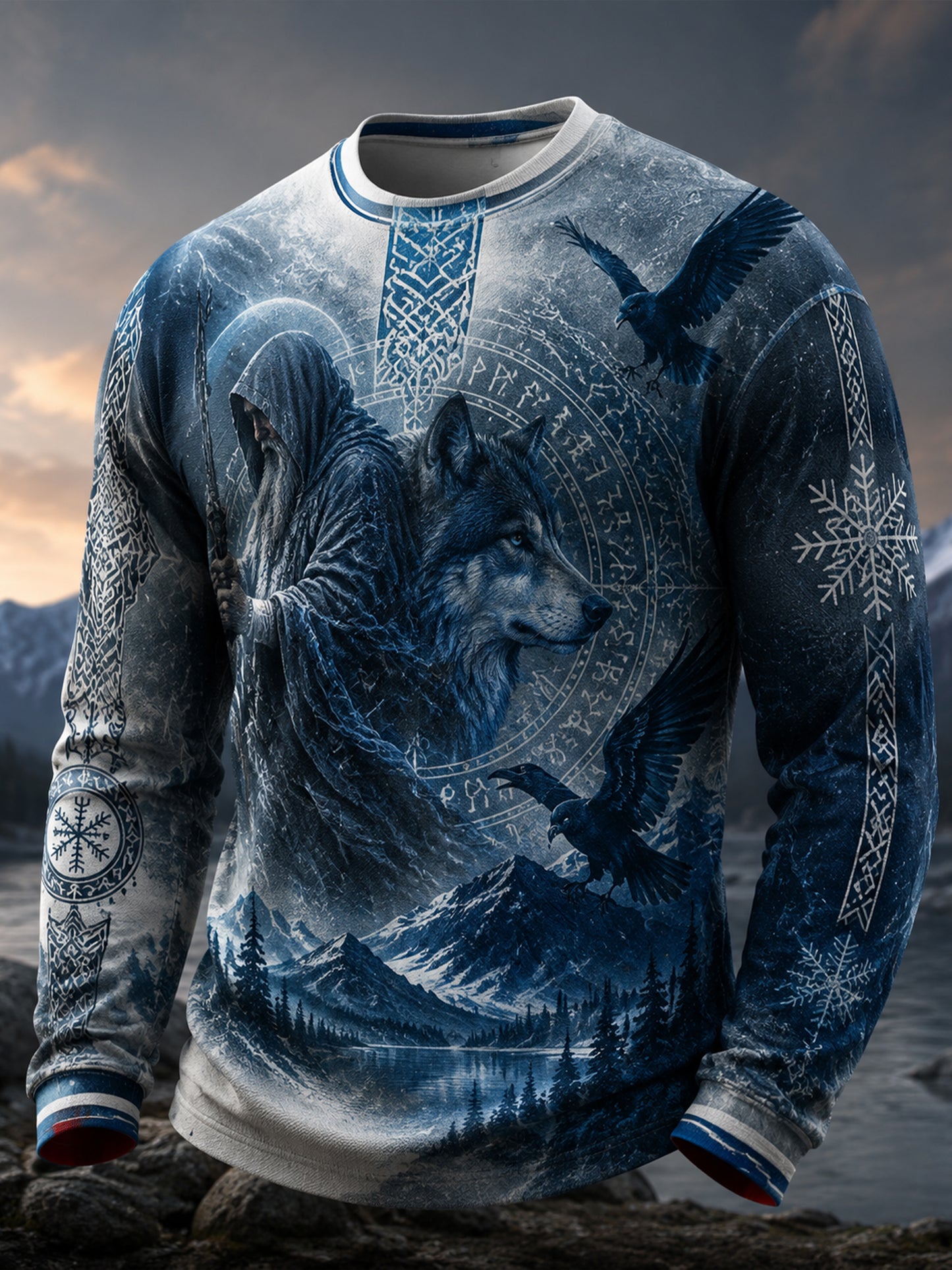 Mäns finska vikinganda och kulturella element Konst Skriv ut T-shirt