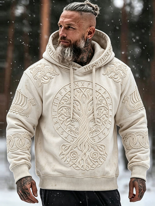 Mäns vikinga träd livets keltiska tryck bekväm Hoodie.