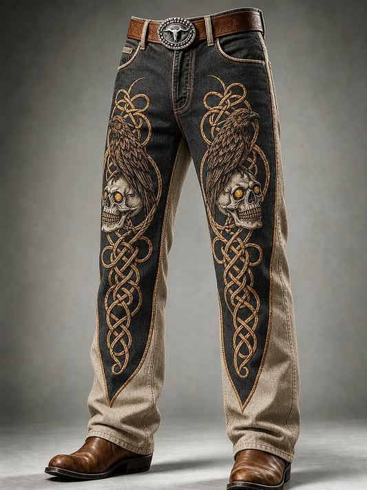 Mäns Retro Viking konst Print Casual Workit byxor