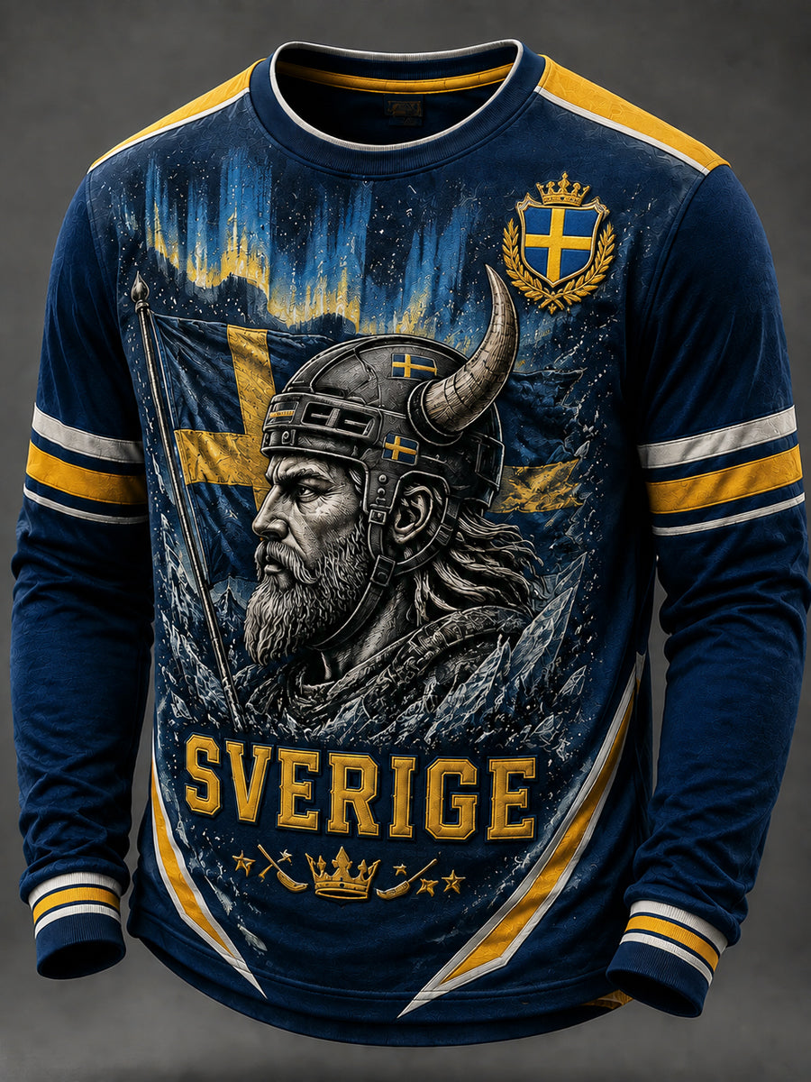 Retro svenska hockeynordiska avslappnade sweatshirts