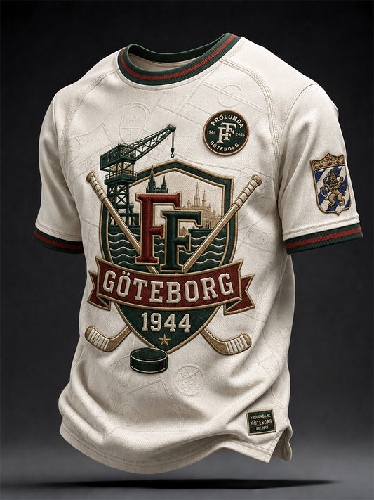 Damer 1944 Göteborg Hockeyarv Våffelmönstrad T-shirt med korta ärmarna