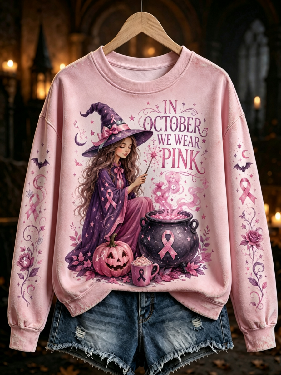 Kvinnor i oktober bär vi rosa Regular Sweatshirt