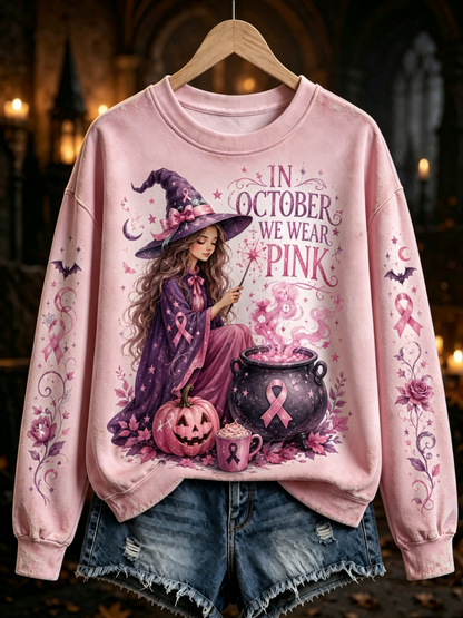 Kvinnor i oktober bär vi rosa Regular Sweatshirt
