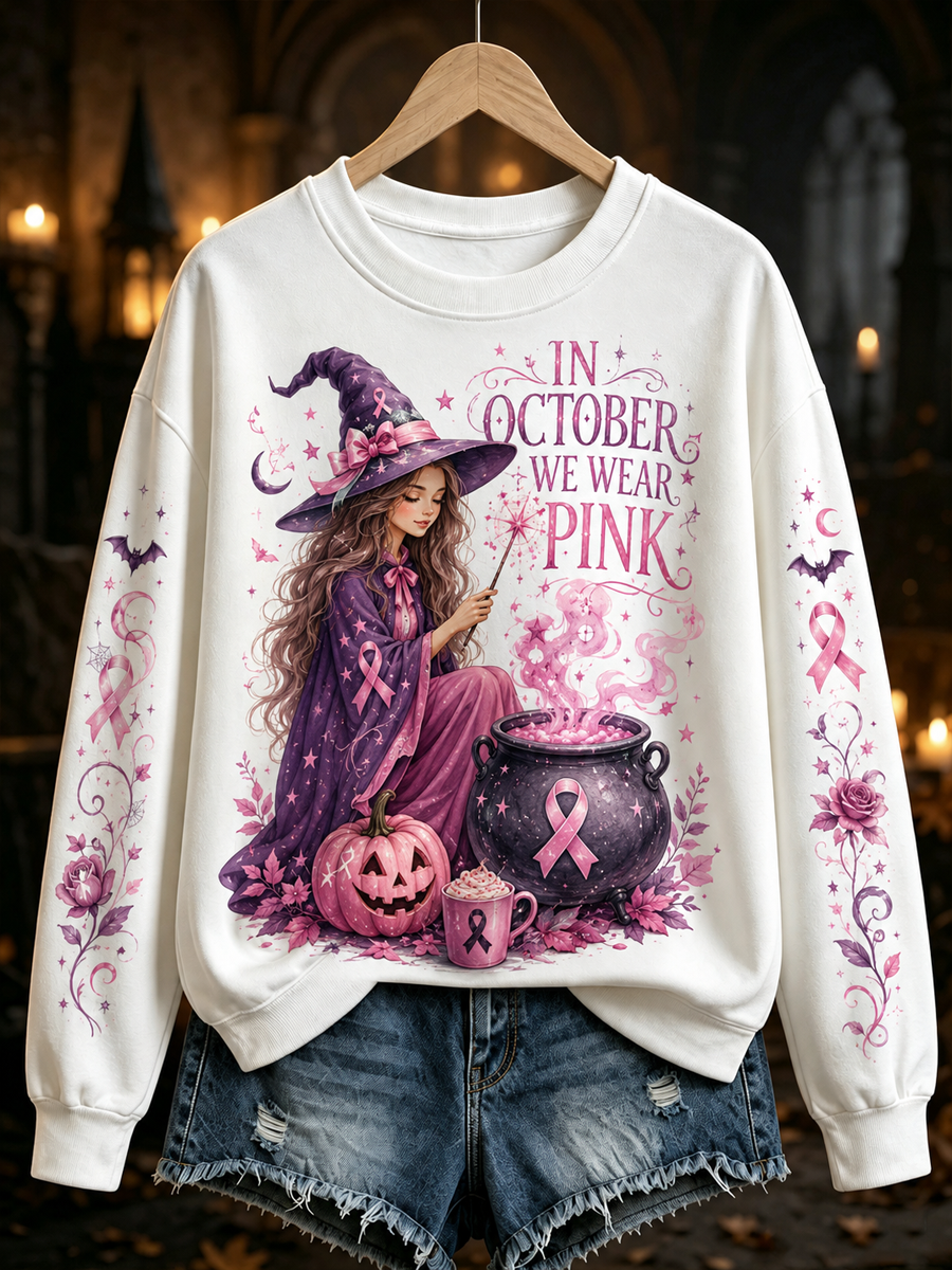 Kvinnor i oktober bär vi rosa Regular Sweatshirt