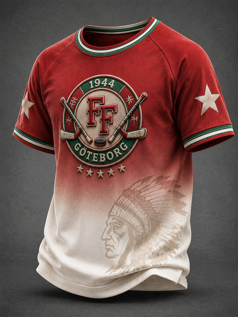 Retro Göteborg Hockey Gradient Klassisk T-shirt