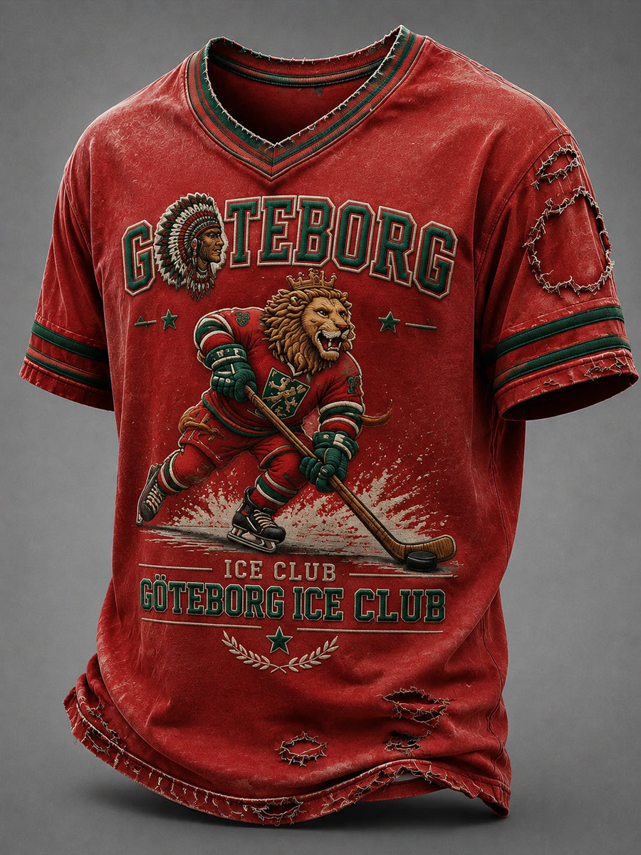 Retro Göteborg Hockey Lions Rolig T-shirt