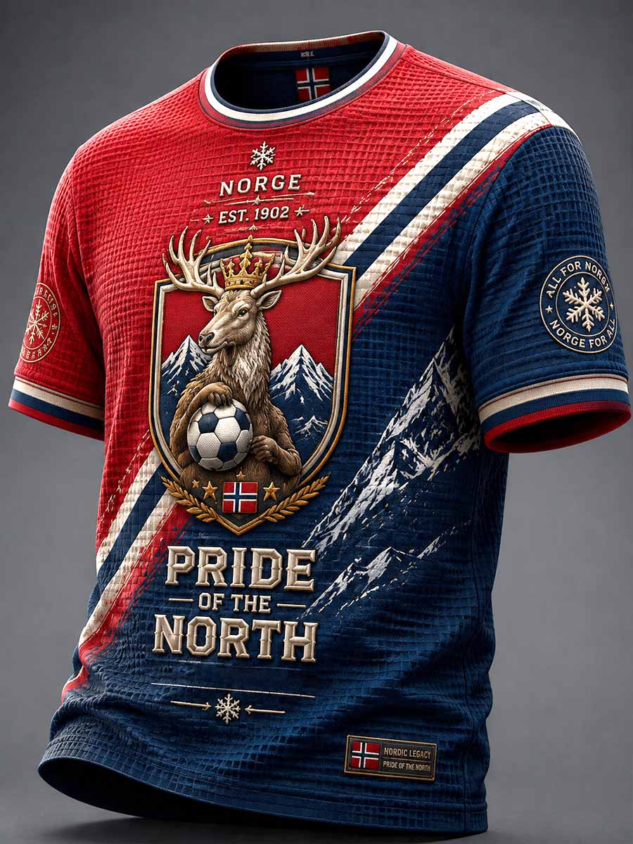 Herrer Norge Fotball Minnet-skjorte med trykk