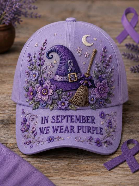 Unisex I september bär vi lila hatt
