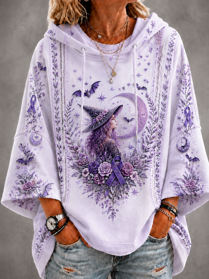 Kvinnors Alzheimers medvetenhet Short-Sleeve Hoodie.