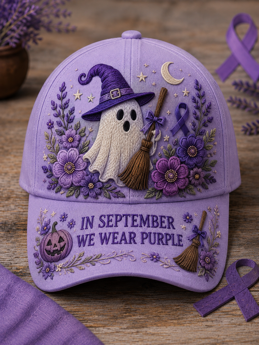 Unisex I september bär vi lila hatt