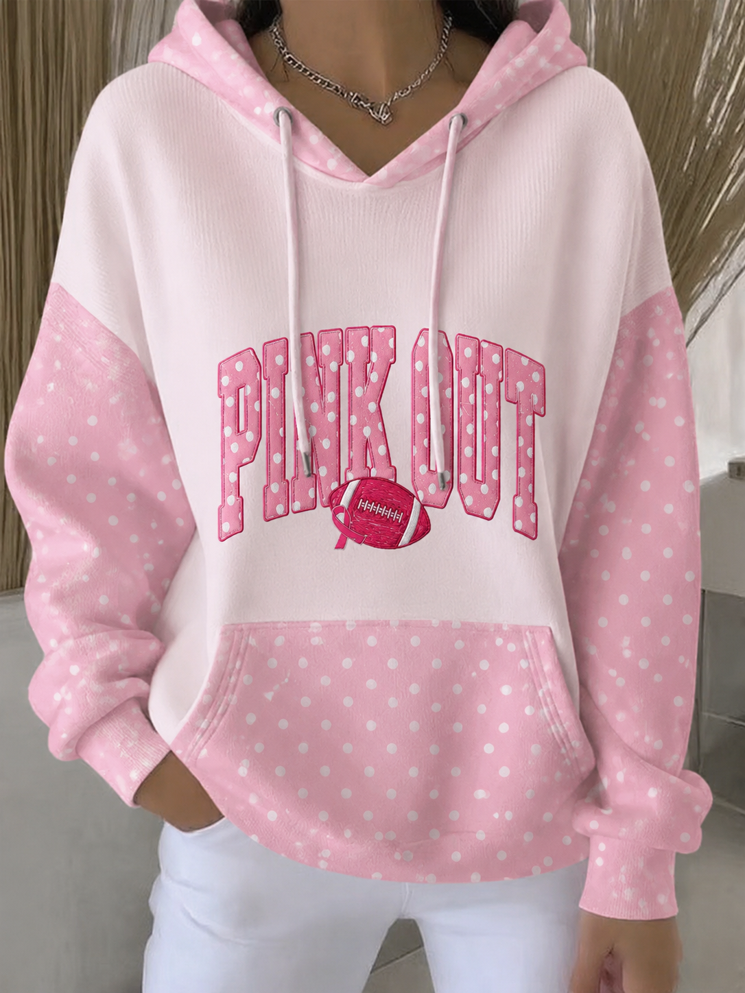 Kvinnors Pink Out Hoodies