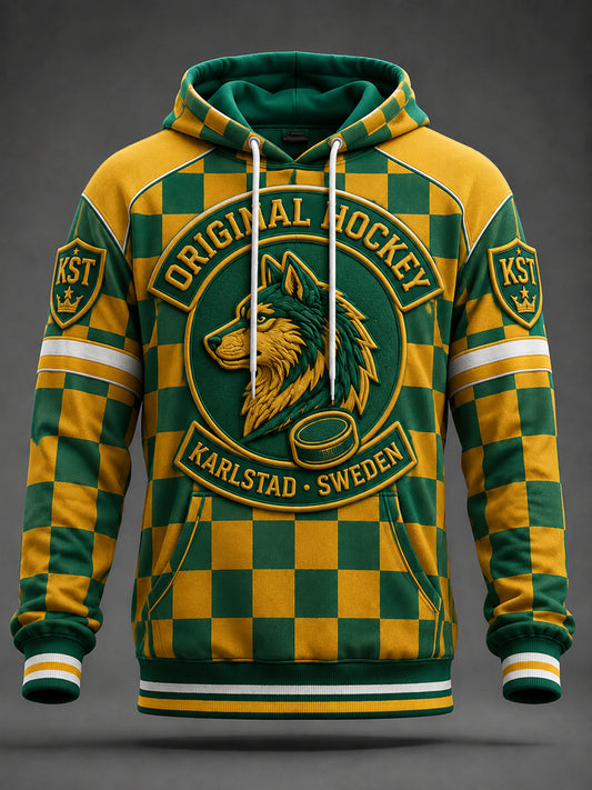Karlstad 1932 Vintage Hockey Rutig Hoodie