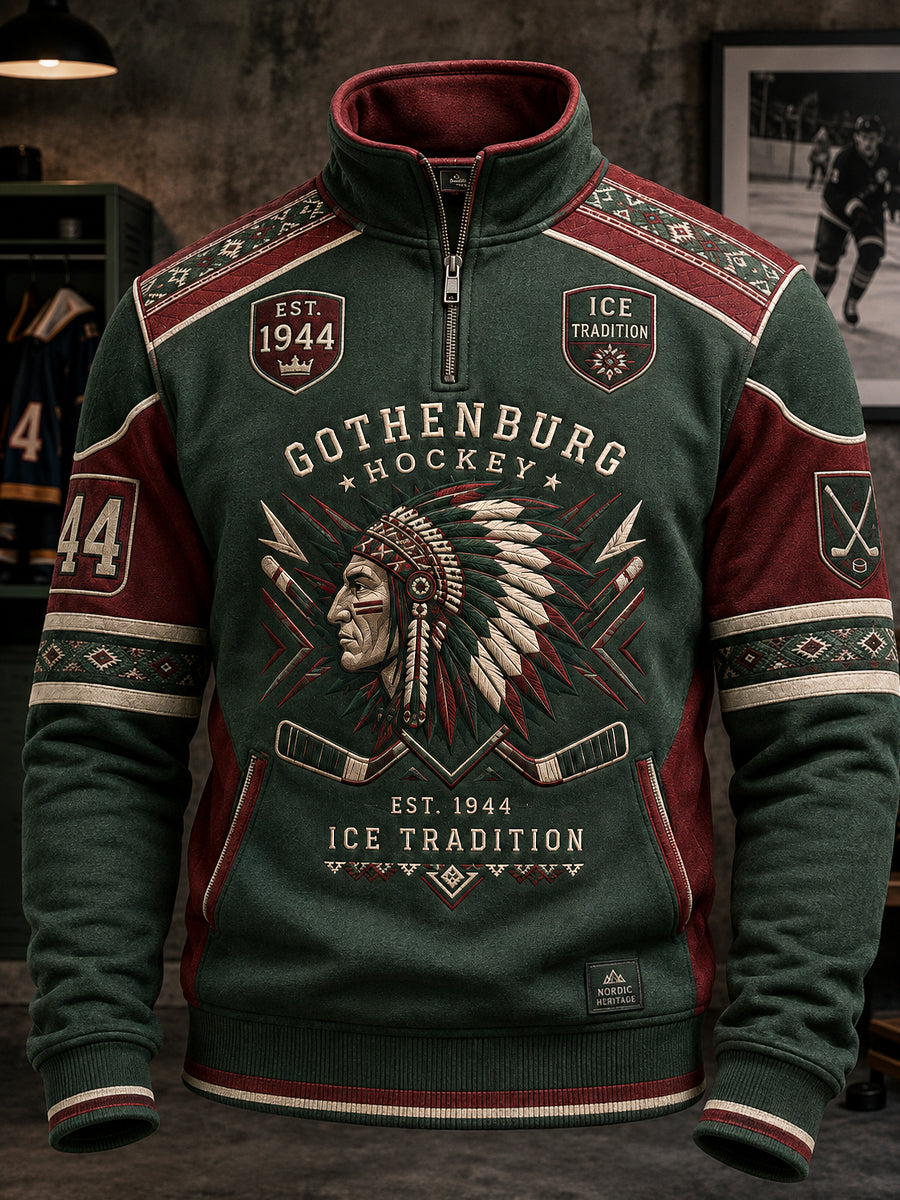 Vintage Göteborg Hockey klassisk sweatshirt med dragkedja