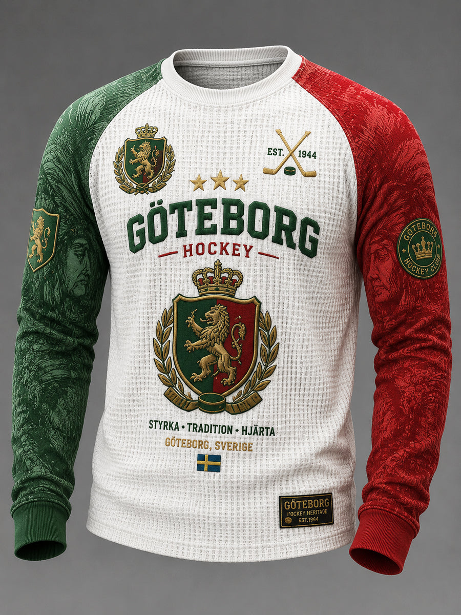 Vintage Göteborg Hockey Lapptäckspolotröja i våffelväv