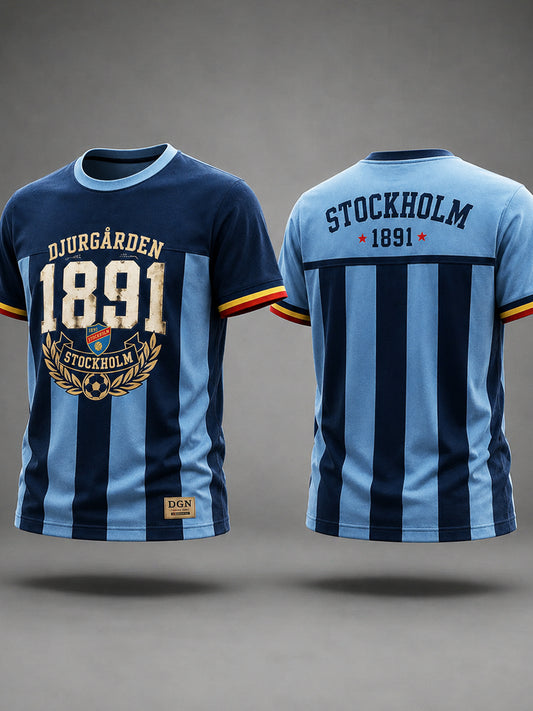Stockholm Hemma Ränder Fotboll T-shirt