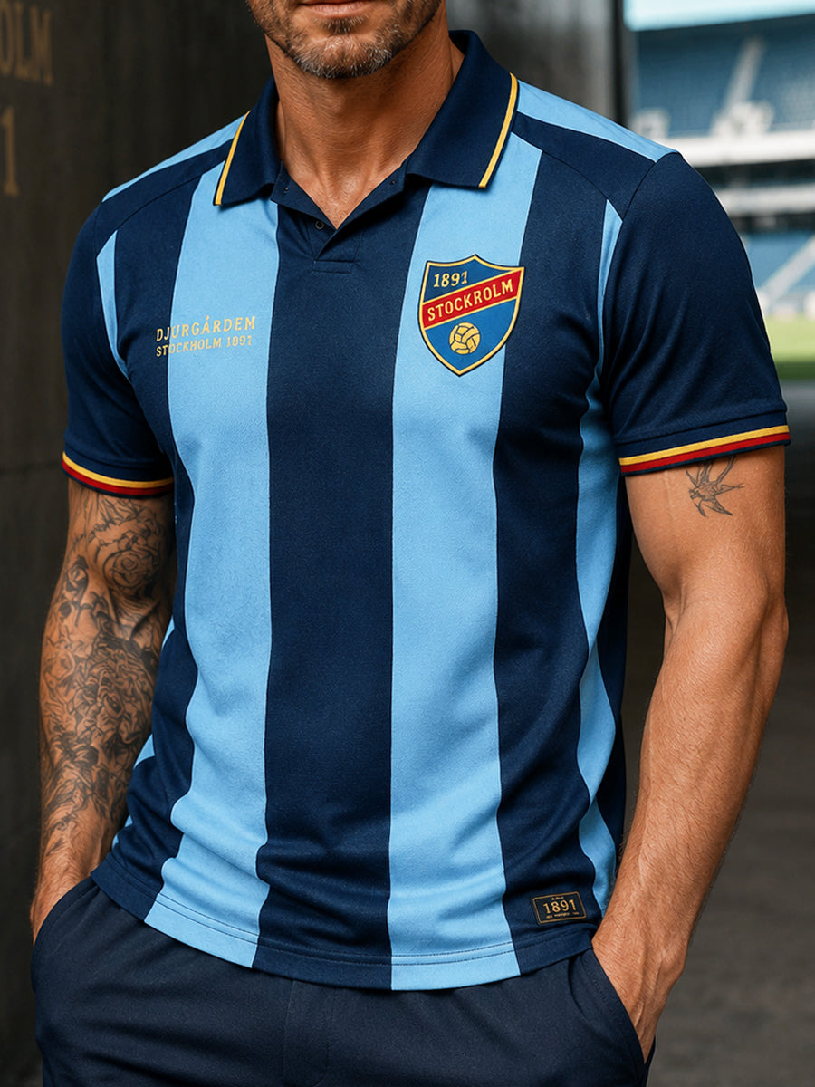 Stockholm Blå Ränder 1891 Fotbollströja