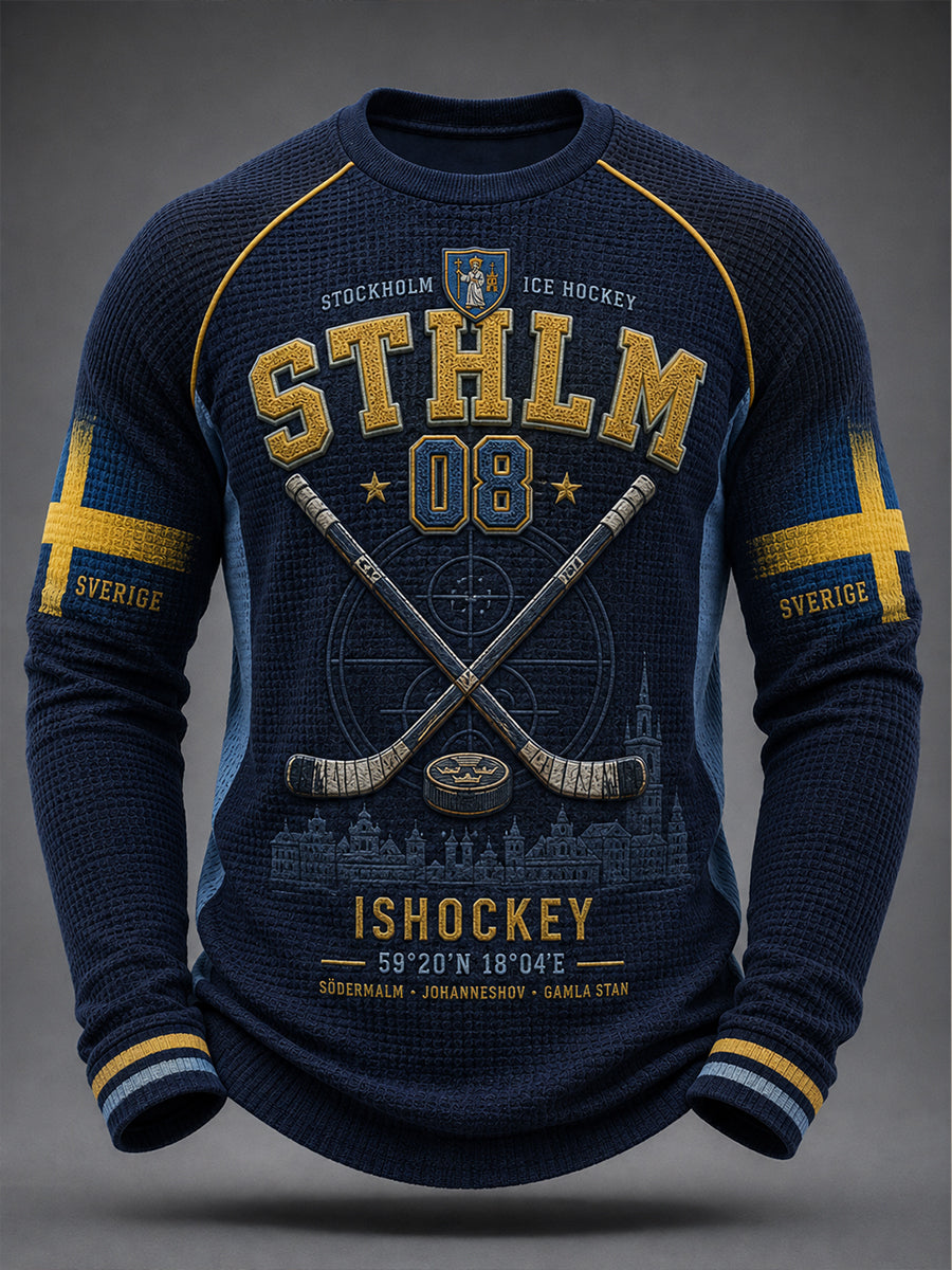 Herrarnas Stockholms Ishockey 1891 Våffeltröja med lång ärm