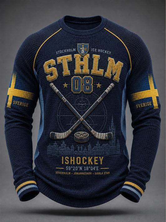 Herrarnas Stockholms Ishockey 1891 Våffeltröja med lång ärm