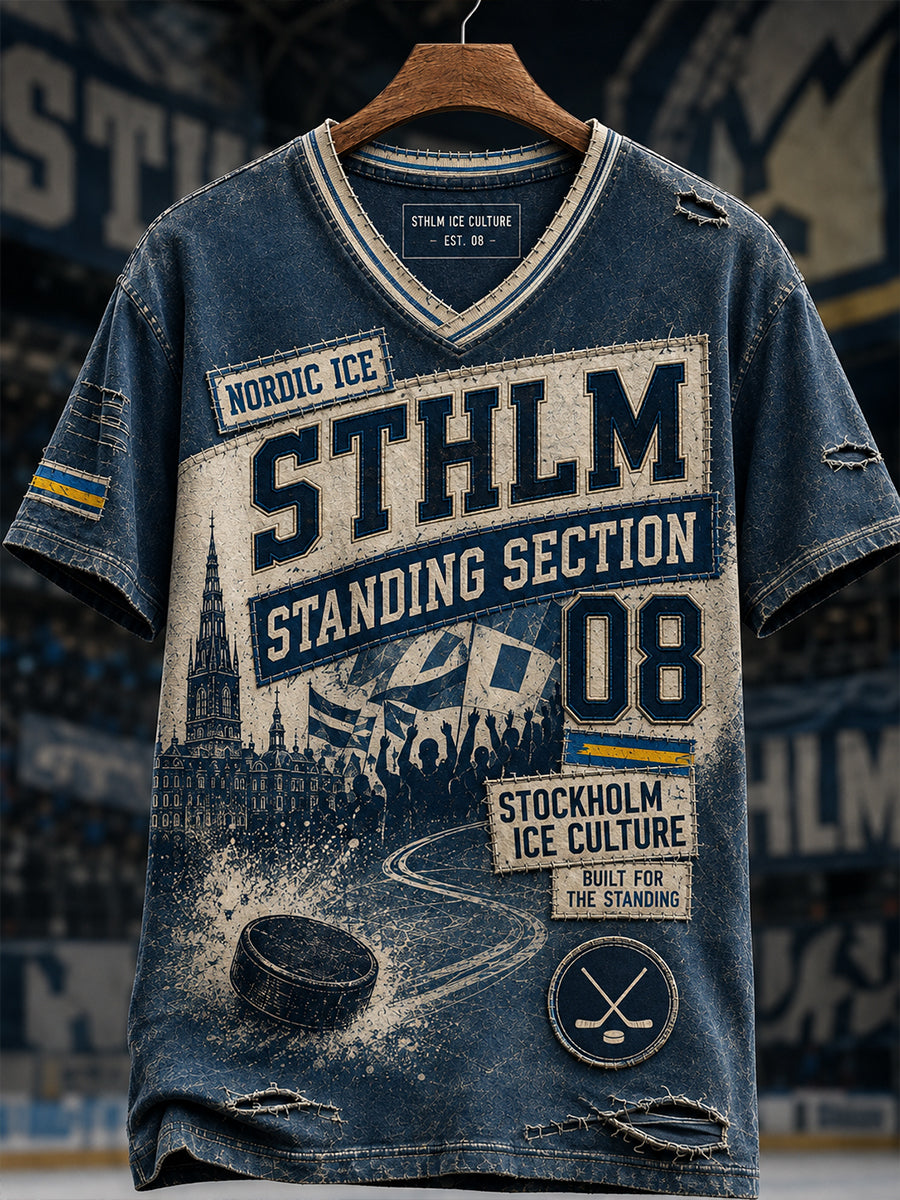 Herr Stockholms Ishockey 1891 T-shirt med V-ringning