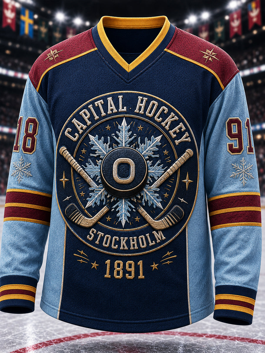 Stockholm Ice Division V-ringad T-shirt