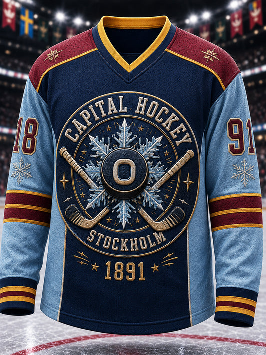 Stockholm Ice Division V-ringad T-shirt