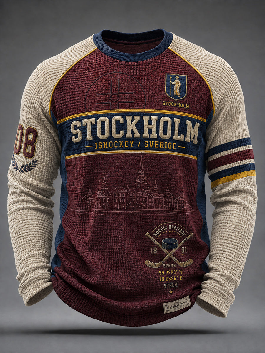 Herrarnas Stockholms Ishockey 1891 Våffeltröja med lång ärm