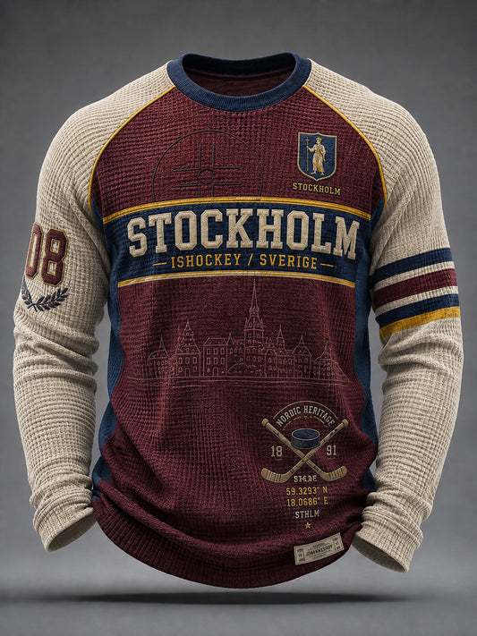 Herrarnas Stockholms Ishockey 1891 Våffeltröja med lång ärm