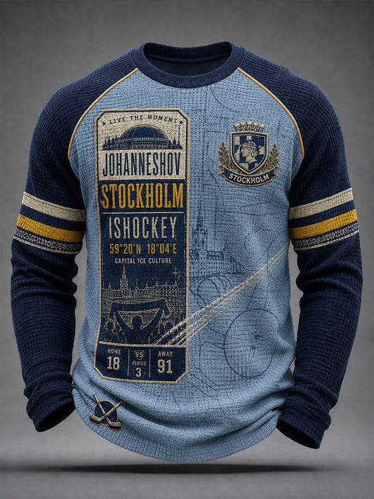 Herrarnas Stockholms Ishockey 1891 Våffeltröja med lång ärm