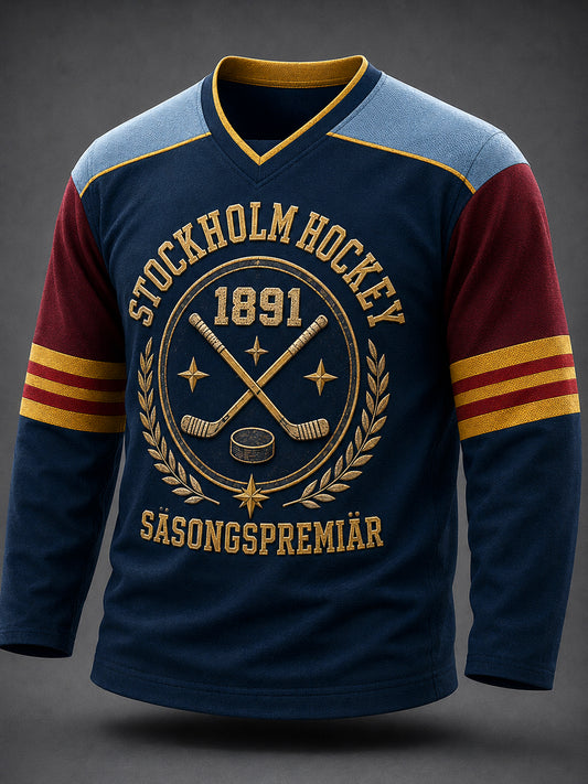 Stockholm Iron Hockey V-ringad T-shirt
