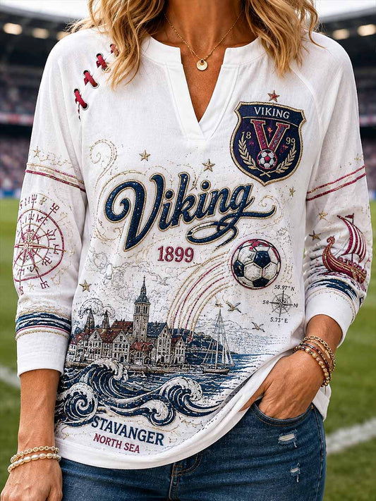Kvinners vintage fotballgenser med tradisjonelt lagsmønster