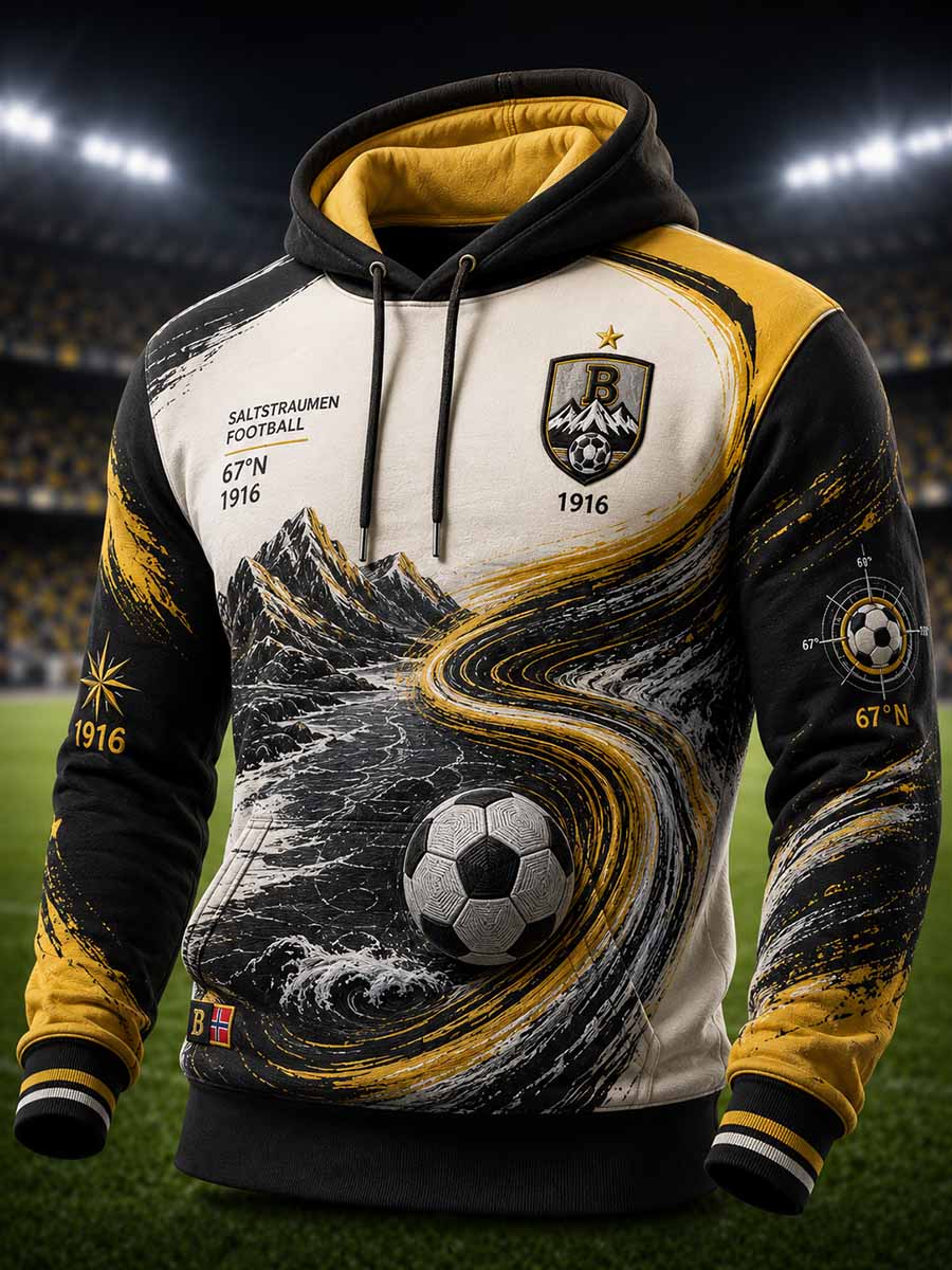 Herrers Bodø Fotballag Mønster Trykt Sweater