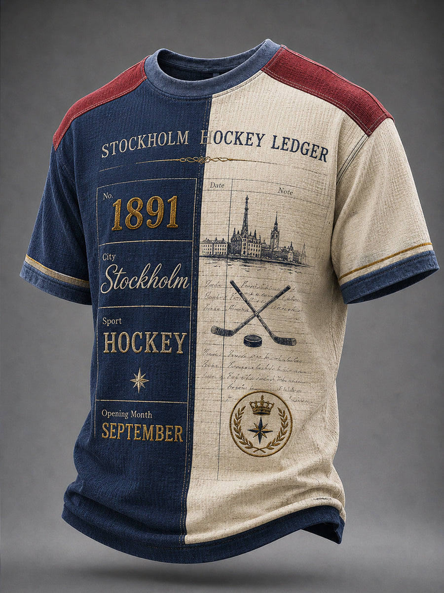 Retro Djurgården Hockey-täcktröja med minnesmärke